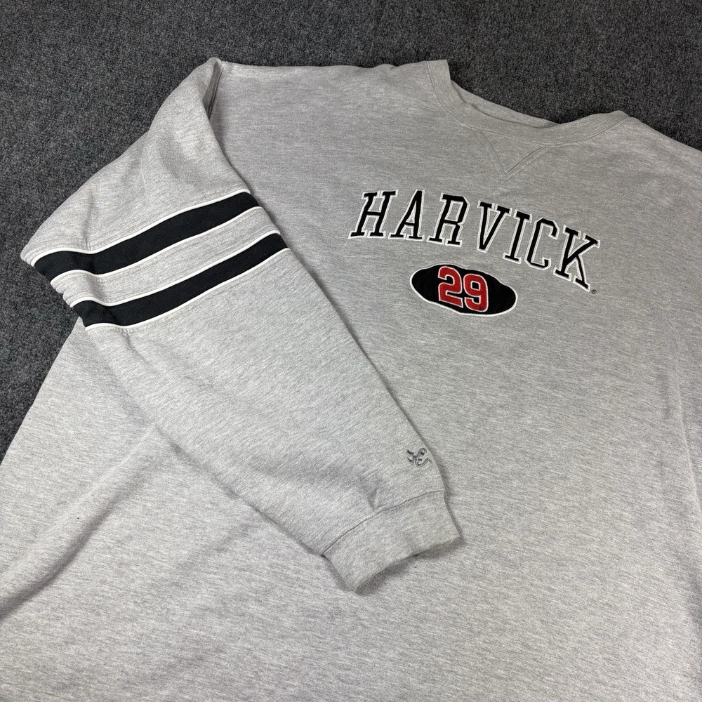 Vintage Y2K Kevin Harvick Chase Sweatshirt Mens 2XL Gray Pullover‎ NASCAR